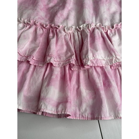 GENERATION LOVE - Size S- Women's Pink Athena Tie Dye Cotton Tiered Mini Skirt - Picture 10 of 12